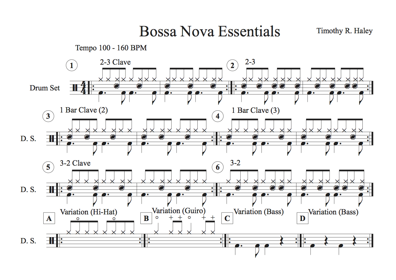 Bossa Nova Drum Style - Latin Drum SetBossa Nova Drum Style - Latin Drum Set  